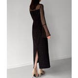 ベルスリーブキラキラタイトドレス | JUNOAH | 詳細画像7 