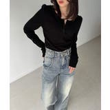 前後2way長袖パフスリーブカットソー | JUNOAH | 詳細画像9 