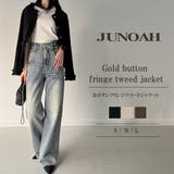 金ボタンフリンジツイードジャケット | JUNOAH | 詳細画像1