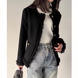 金ボタンフリンジツイードジャケット | JUNOAH | 詳細画像4