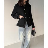 金ボタンフリンジツイードジャケット | JUNOAH | 詳細画像5