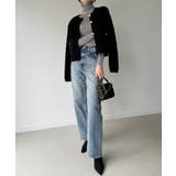 パイル編み金釦ニットジャケット | JUNOAH | 詳細画像13