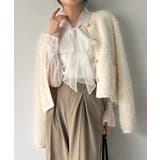 パイル編み金釦ニットジャケット | JUNOAH | 詳細画像8