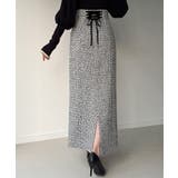 ツイードバックレースアップIラインスカート | JUNOAH | 詳細画像10