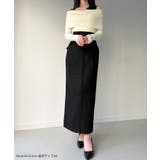 ツイードバックレースアップIラインスカート | JUNOAH | 詳細画像2