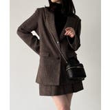 グレンチェックオーバーサイズジャケット＋フレアミニスカート(インパン付き)set | JUNOAH | 詳細画像7 