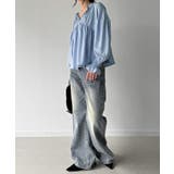 Vネックペプラムギャザーブラウス | JUNOAH | 詳細画像14 