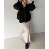 Vネックペプラムギャザーブラウス | JUNOAH | 詳細画像8 