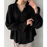 Vネックペプラムギャザーブラウス | JUNOAH | 詳細画像9 