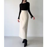 ボートネックフレアスリーブバイカラーニット | JUNOAH | 詳細画像5 