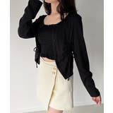 ドロストデザインリブカーディガン | JUNOAH | 詳細画像15 