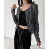 ドロストデザインリブカーディガン | JUNOAH | 詳細画像6 