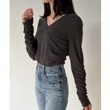 微起毛カシュクールドレープカットソー | JUNOAH | 詳細画像10 
