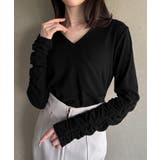 微起毛カシュクールドレープカットソー | JUNOAH | 詳細画像14 