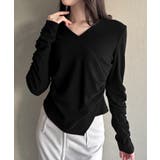 微起毛カシュクールドレープカットソー | JUNOAH | 詳細画像15 