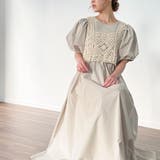 ビスチェ付きパフスリーブマキシ丈ワンピース | JUNOAH | 詳細画像9