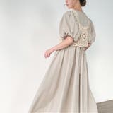 ビスチェ付きパフスリーブマキシ丈ワンピース | JUNOAH | 詳細画像10