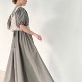 ビスチェ付きパフスリーブマキシ丈ワンピース | JUNOAH | 詳細画像12