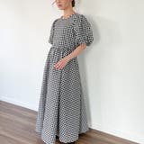 ビスチェ付きパフスリーブマキシ丈ワンピース | JUNOAH | 詳細画像19