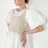 ビスチェ付きパフスリーブマキシ丈ワンピース | JUNOAH | 詳細画像5