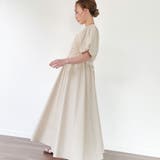 ビスチェ付きパフスリーブマキシ丈ワンピース | JUNOAH | 詳細画像7