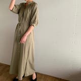 スタンドカラーマキシ丈シャツワンピース ふんわり ゆったり | JUNOAH | 詳細画像7