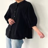 ノーカラーボリュームスリーブコットンシャツ | JUNOAH | 詳細画像6