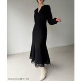 裏起毛レイヤードデザインマーメイドワンピース | JUNOAH | 詳細画像2