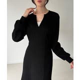 裏起毛レイヤードデザインマーメイドワンピース | JUNOAH | 詳細画像4