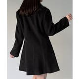 ショールカラーミドル丈ウエストシェイプフレアコート | JUNOAH | 詳細画像6