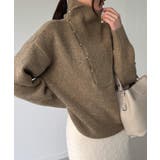 2wayネックゴールドボタンニットプルオーバー | JUNOAH | 詳細画像11 