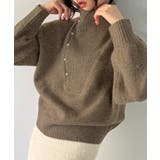 2wayネックゴールドボタンニットプルオーバー | JUNOAH | 詳細画像8 