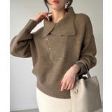 2wayネックゴールドボタンニットプルオーバー | JUNOAH | 詳細画像9 