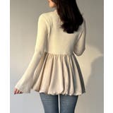 サテンドッキングバルーンニットトップス | JUNOAH | 詳細画像10 