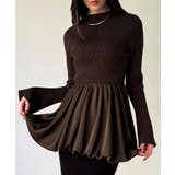 サテンドッキングバルーンニットトップス | JUNOAH | 詳細画像11 