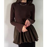 サテンドッキングバルーンニットトップス | JUNOAH | 詳細画像12 