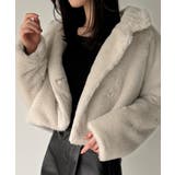 アイボリー | 2wayカラーショート中綿フェイクファージャケット | JUNOAH