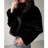 ブラック | 2wayカラーショート中綿フェイクファージャケット | JUNOAH