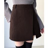 ダークブラウン | 裏起毛コーデュロイミニスカート | JUNOAH