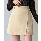 アイボリー | 裏起毛コーデュロイミニスカート | JUNOAH