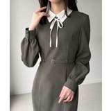 薄手ピーチスキンドッキングIラインワンピース | JUNOAH | 詳細画像5 