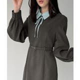 薄手ピーチスキンドッキングIラインワンピース | JUNOAH | 詳細画像7 