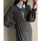 薄手ピーチスキンドッキングIラインワンピース | JUNOAH | 詳細画像8 