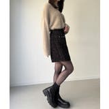 ラメツイードラップデザインスカパン | JUNOAH | 詳細画像5 