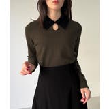 【取り外し可能リボン付き】シャギーカラーニットトップス | JUNOAH | 詳細画像10 