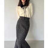 【取り外し可能リボン付き】シャギーカラーニットトップス | JUNOAH | 詳細画像12 