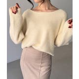 バックベロアリボンシャギーニットトップス | JUNOAH | 詳細画像11