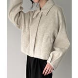 アイボリー | ステンカラーショートコート | JUNOAH