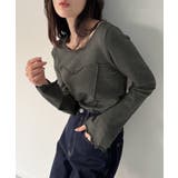 メロービスチェラインニットトップス | JUNOAH | 詳細画像5 