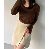 メロービスチェラインニットトップス | JUNOAH | 詳細画像9 